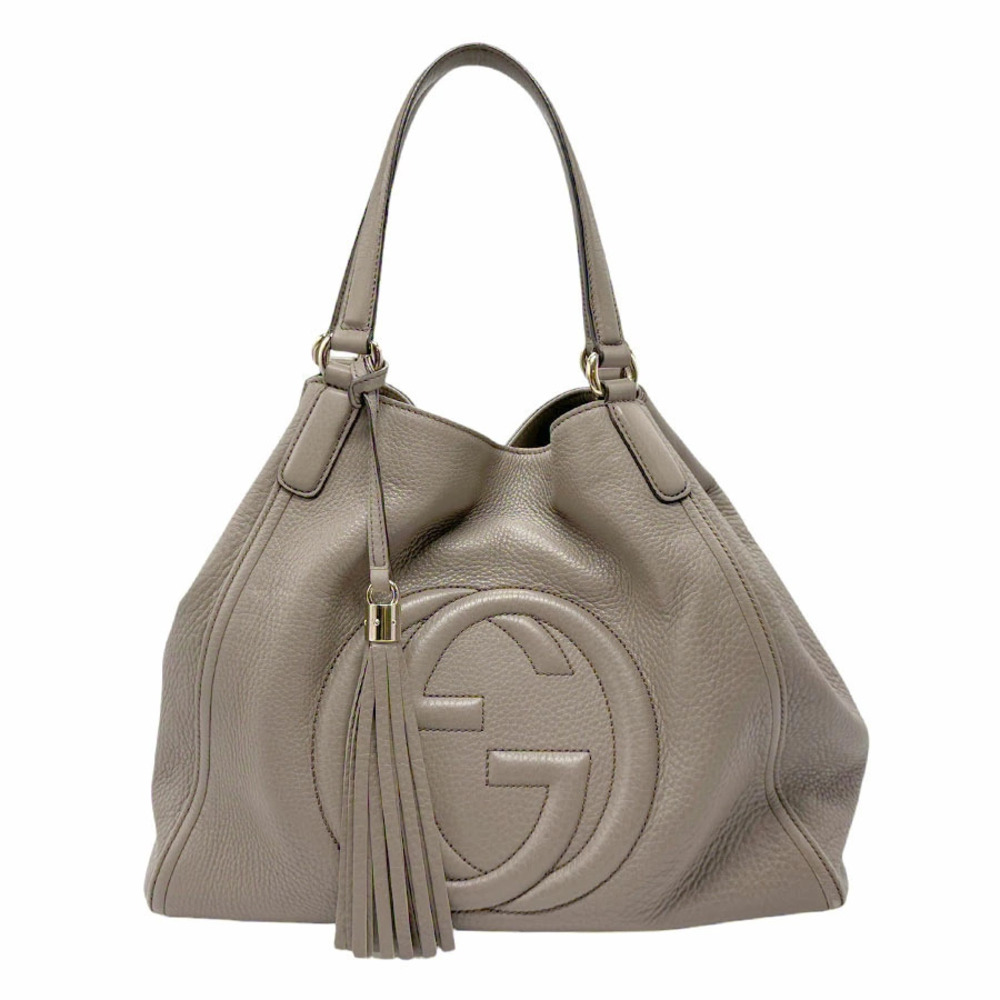 Gucci Soho Leather Handbag Greige
